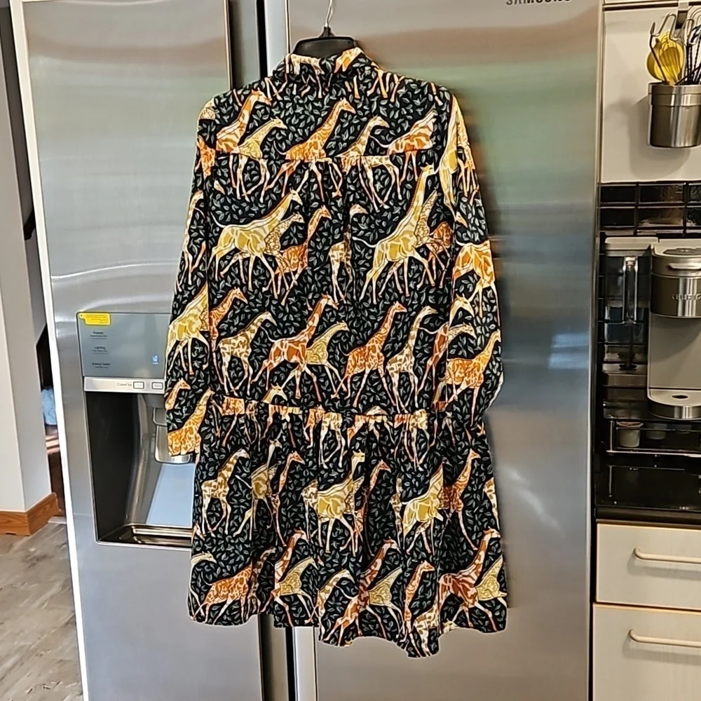 💕J.CREW💕 Shirtdress ~ Giraffes Print XXS NWOT